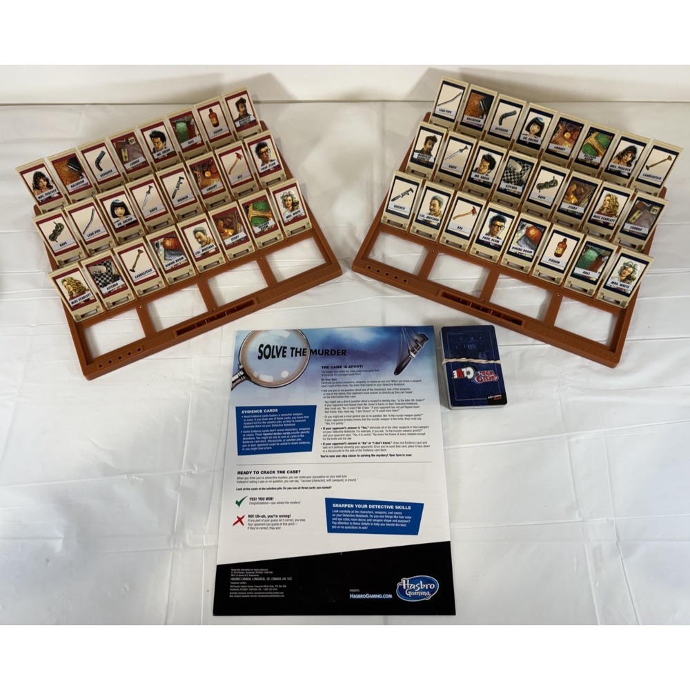 Guess Who? Clue Board Card Game Mashup Hasbro 2019 COMPLETE Rare - Hard to Find - Picture 3 of 11